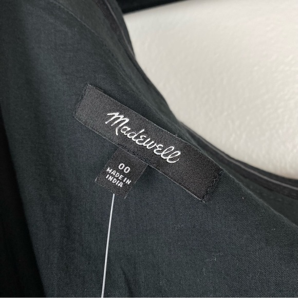 Madewell Ruffled One-Shoulder Midi Dress Black NWT - Picture 16 of 16